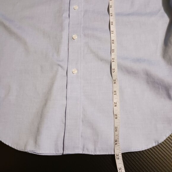 Lauren Ralph Lauren Classic Fit Non Iron Blue Button-up Shirt Size 17 34/15 - Picture 9 of 9